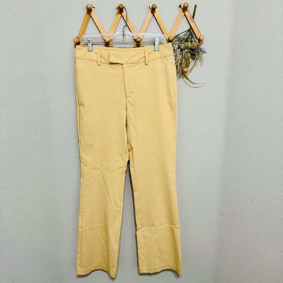 NWOT! Urban Outfitters Butter Yellow Straight Leg High Rise Trouser Pants Sz 10 - Picture 2 of 10